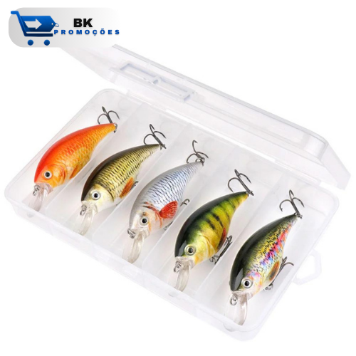 Kit 5 Iscas de pesca