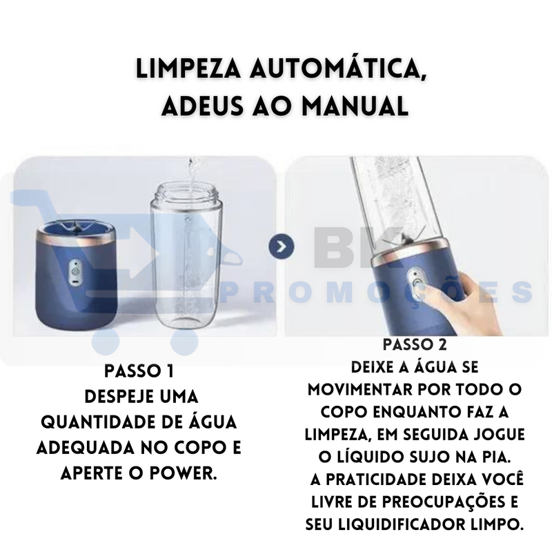 Mini Liquidificador Portátil com Copo extra