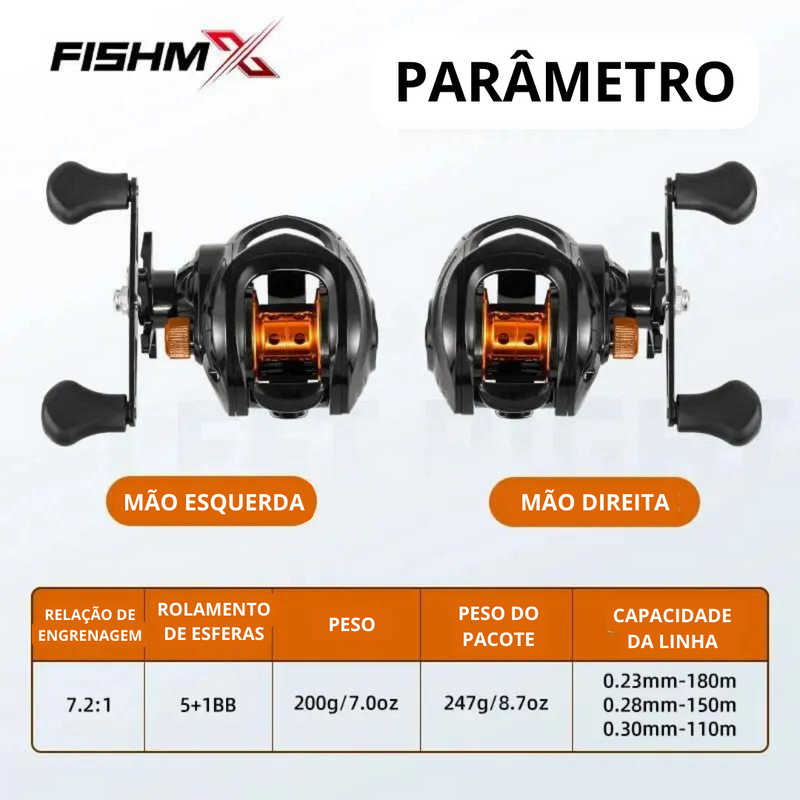 Carretel de Pesca Profissional - Fishmx