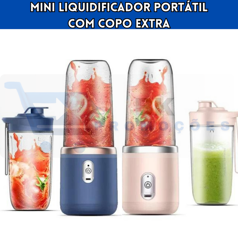 Mini Liquidificador Portátil com Copo extra