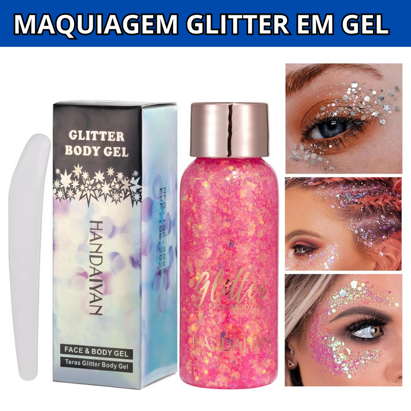 Maquiagem Glitter em Gel