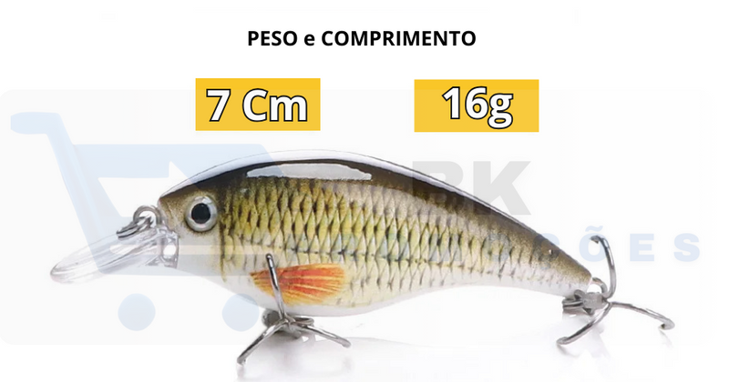 Kit 5 Iscas de pesca