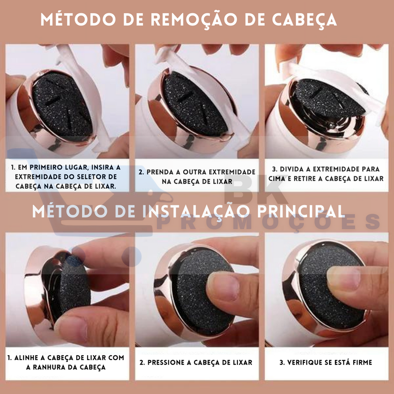 Lixa De Pé Elétrica Recarregável Usb