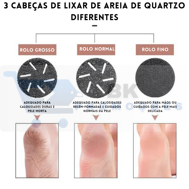 Lixa De Pé Elétrica Recarregável Usb