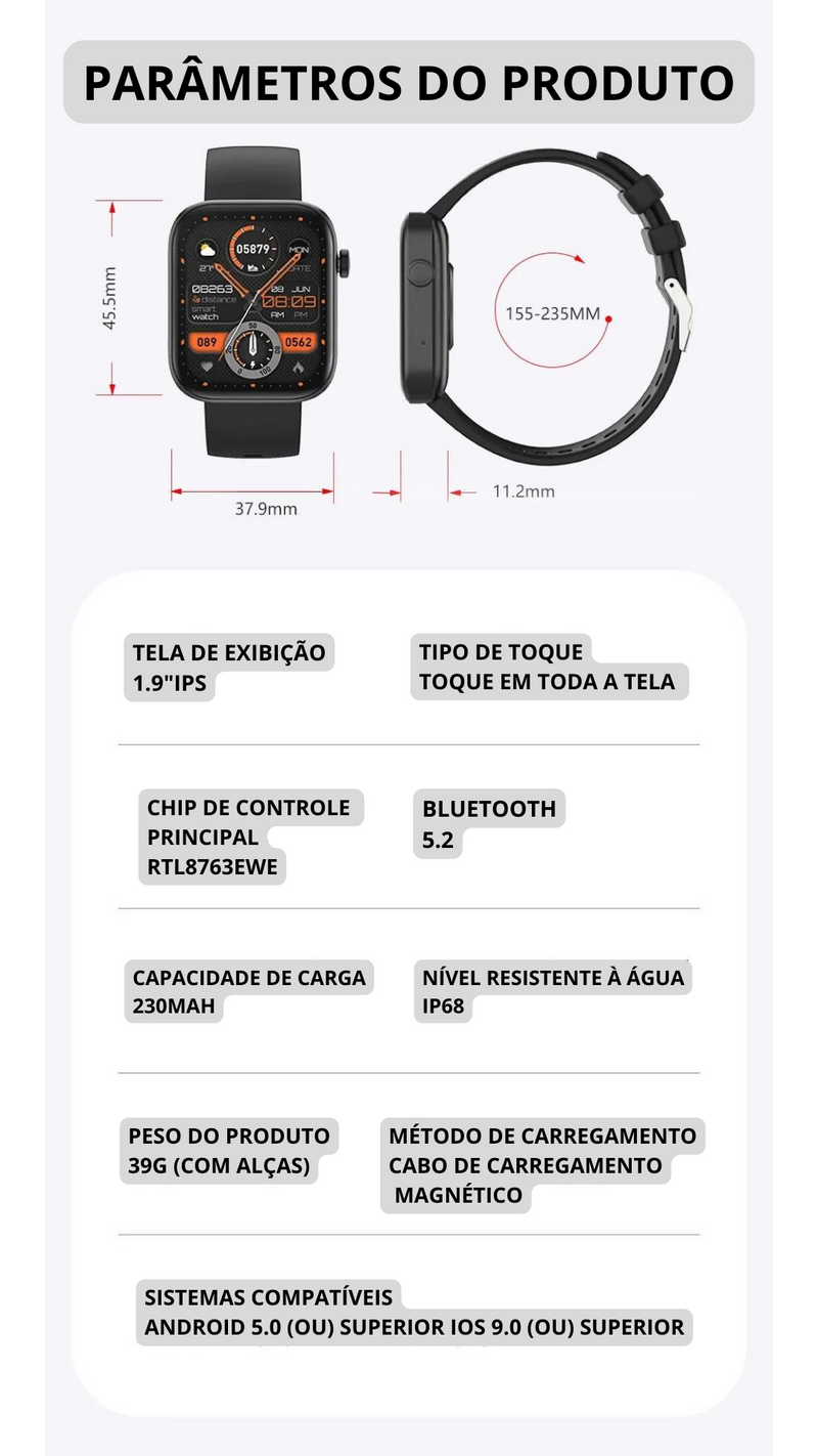 Relógio Smartwatch COLMI P71